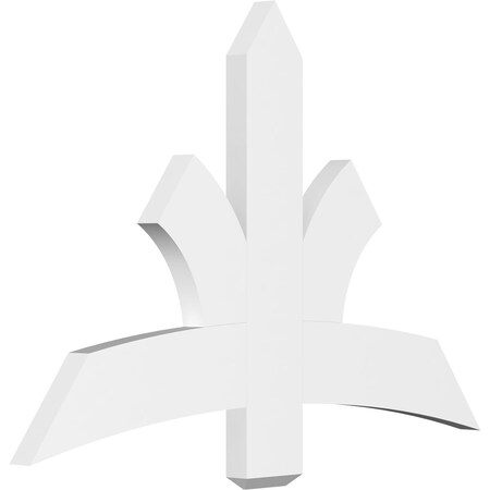 Ekena Millwork Davenport Architectural Grade PVC Gable Bracket, 48"W x 32"H x 2"D x 6"F, 16/12 Pitch GBP048X32X0206DAV00